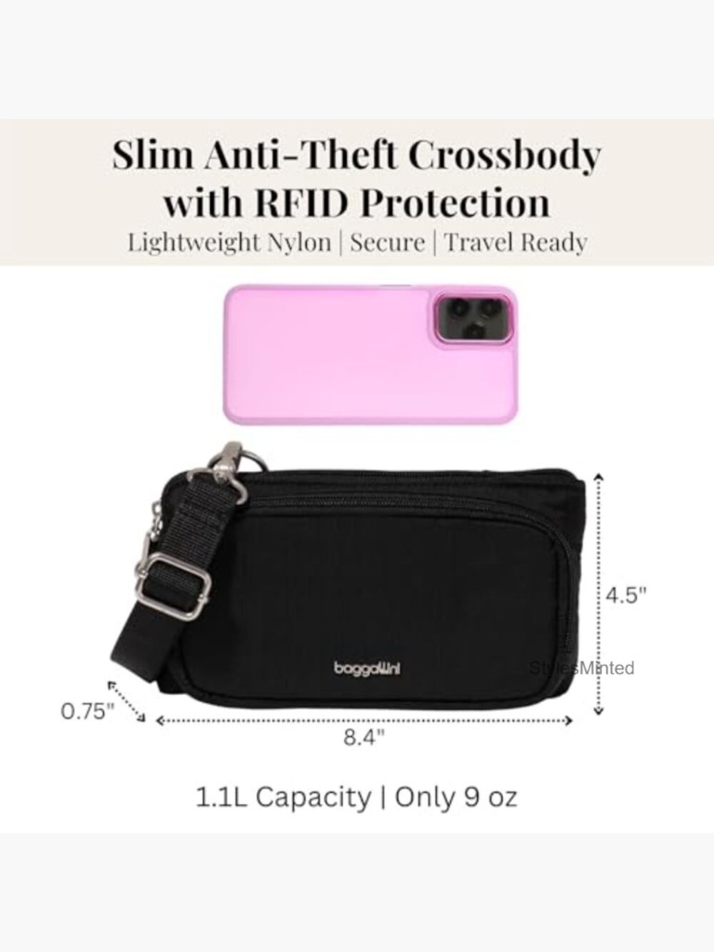 Anti-Theft Mini Wallet Crossbody with RFID Blocking - Picture 4 of 7